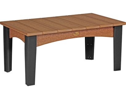 Amish Outdoors Island Antique Mahogany/Black Coffee Table