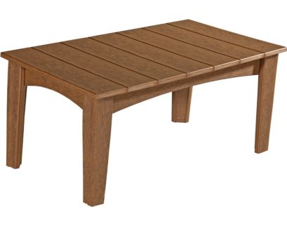 Amish Outdoors Island Antique Mahogany Coffee Table