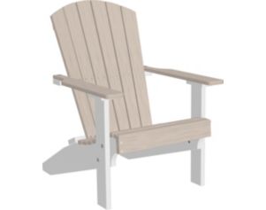 Amish Outdoors Adirondack Lakeside Chair in Birch/White