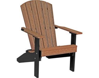 Amish Outdoors Lakeside Antique Mahogany/Black Adirondack Chair