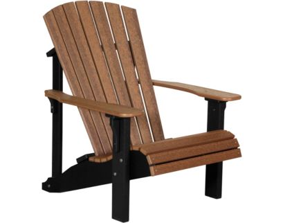 Amish Outdoors Deluxe Antique Mahogany/Black Adirondack Chair