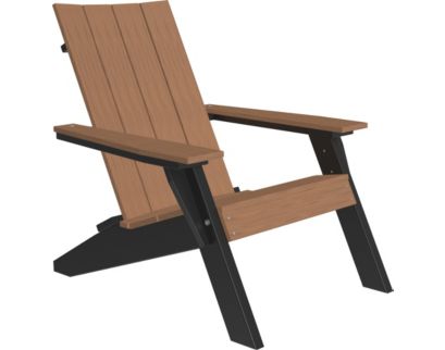 Amish Outdoors Urban Antique Mahogany/Black Adirondack Chair