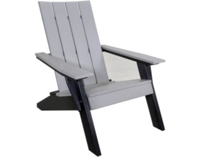 Amish Outdoors Urban Gray/Black Adirondack Chair