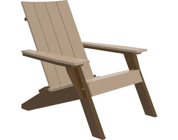 Amish Outdoors Adirondack Urban Chair Weatherwood/Brown large image number 1