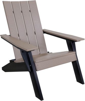 Amish Outdoors Adirondack Urban Chair Weatherwood Black Homemakers   KRWD494460 B