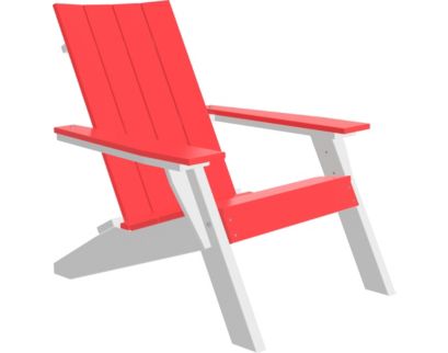 Amish Outdoors Urban Red/White Adirondack Chair