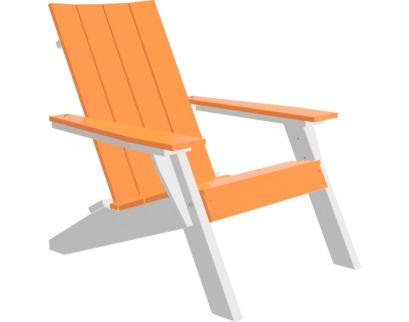 Amish Outdoors Urban Tangerine/White Adirondack Chair