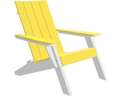 Amish Outdoors Urban Yellow/White Adirondack Chair