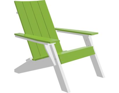 Amish Outdoors Urban Lime/White Adirondack Chair