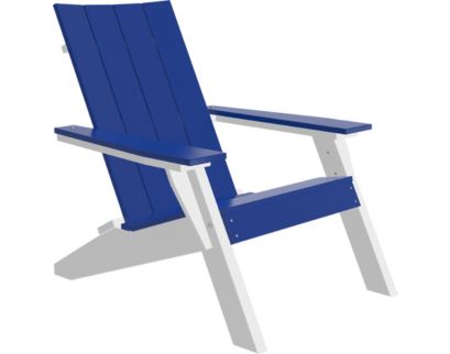 Amish Outdoors Urban Blue/White Adirondack Chair