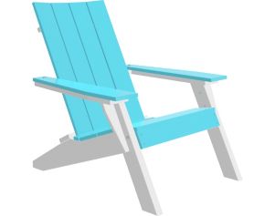 Amish Outdoors Adirondack Urban Chair Aruba Blue/White