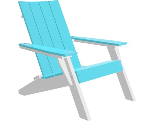 Amish Outdoors Adirondack Urban Chair Aruba Blue/White large image number 1