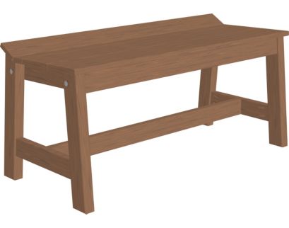 Amish Outdoors Luxcraft Antique Mahogany 41-Inch Cafe Dining Bench