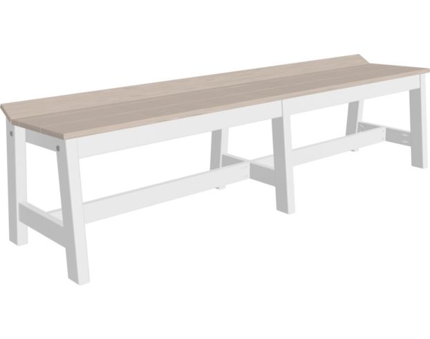 Amish Outdoors Luxcraft Birch/White 72-Inch Cafe Dining Bench large image number 1