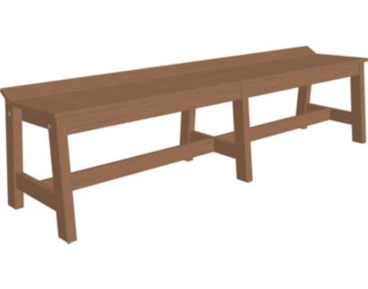 Amish Outdoors Luxcraft Antique Mahogany 72-Inch Cafe Dining Bench