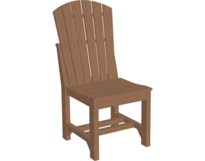 Amish Outdoors Island Antique Mahogany Adirondack Side Chair