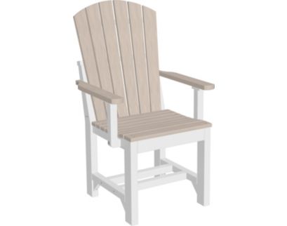 Amish Outdoors Island Birch/White Adirondack Arm Chair