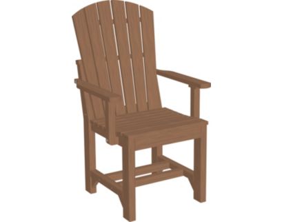 Amish Outdoors Island Antique Mahogany Adirondack Arm Chair