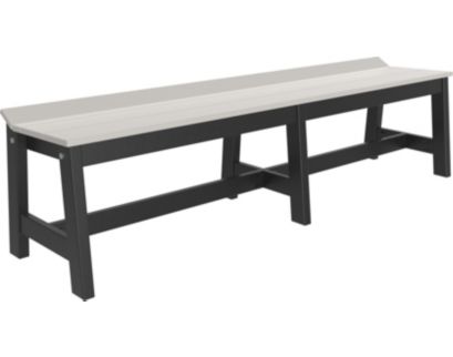 Amish Outdoors Luxcraft Gray/Black 72-Inch Cafe Dining Bench