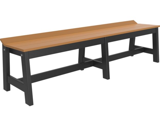 Amish Outdoors Luxcraft Cedar/Black 72-Inch Cafe Dining Bench large image number 1