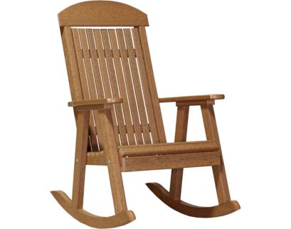 Amish Outdoors Grandpa Antique Mahogany Porch Rocker