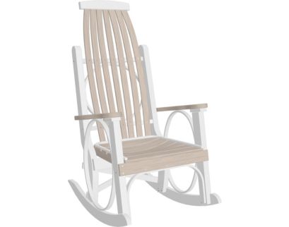 Amish Outdoors Grandpa Birch/White Rocker