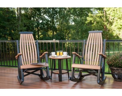 Amish Outdoors Grandpa Birch/White Rocker