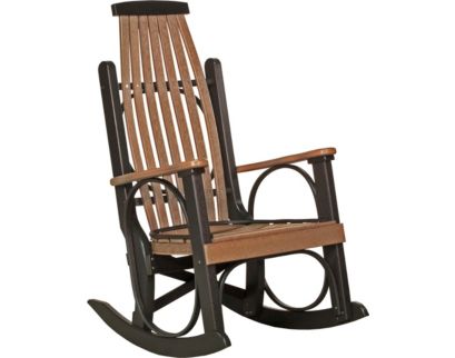 Amish Outdoors Grandpa Antique Mahogany/Black Rocker