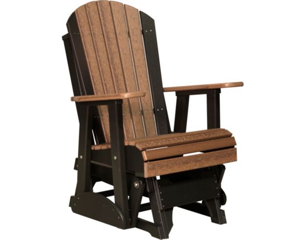 Amish Outdoors Deluxe Mahogany/Black Adirondack Glider Chair large image number 1