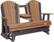 Amish Outdoors Deluxe Antique Mahogany/Black Adirondack Glider Sofa with Console small image number 1