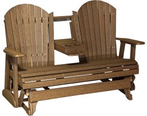 Amish Outdoors Adirondack Deluxe Outdoor Glider Sofa with Console
