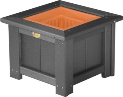 Amish Outdoors Luxcraft Black 15-Inch Square Planter