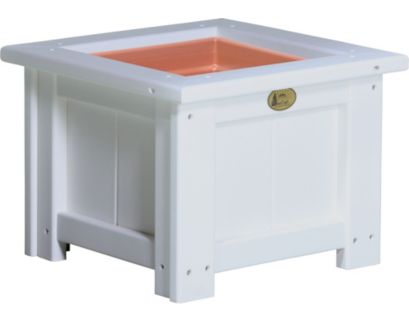 Amish Outdoors Luxcraft White 15-Inch Square Planter