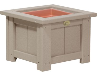 Amish Outdoors Luxcraft Weatherwood 15-Inch Square Planter