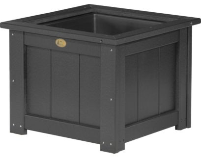 Amish Outdoors Luxcraft Black 24-Inch Square Planter