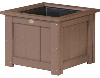 Amish Outdoors Luxcraft Chestnut 24-Inch Square Planter