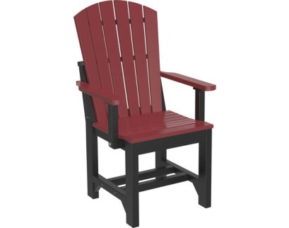 Amish Outdoors Island Cherry/Black Adirondack Arm Chair