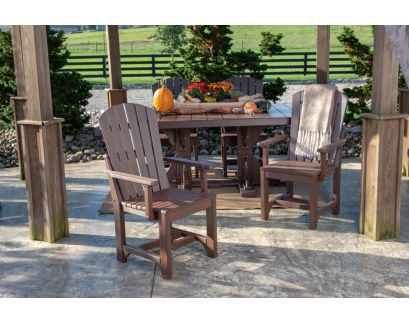 Amish Outdoors Island Cherry/Black Adirondack Arm Chair