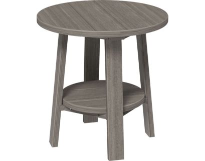 Amish Outdoors Deluxe Coastal Gray 22-Inch Round Side Table