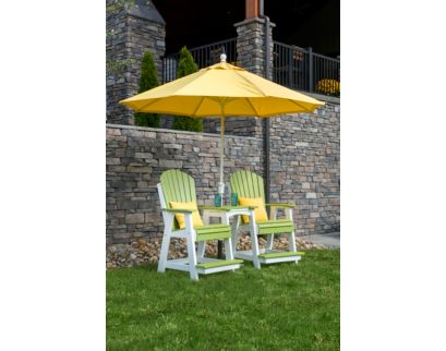 Amish Outdoors White Tete-a-Tete Balcony Table