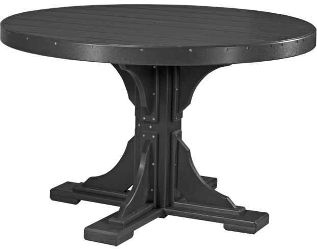 Amish Outdoors Black 4-Foot Round Dining Table large image number 1