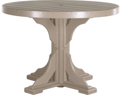 Amish Outdoors Weatherwood 4-Foot Round Dining Table