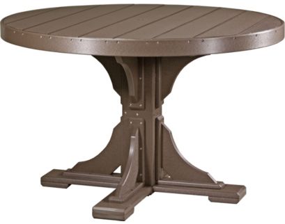 Amish Outdoors Chestnut 4-Foot Round Dining Table