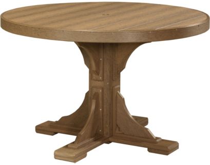 Amish Outdoors Mahogany 4-Foot Round Dining Table