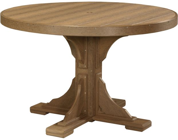 LuxCraft 4 Round Table Counter Height Antique Mahogany by Amish Yard