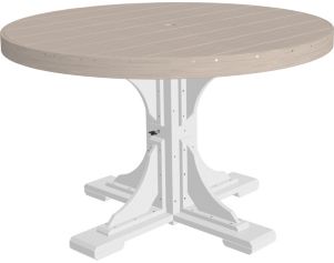 Amish Outdoors Birch and White 4-Foot Round Dining Table