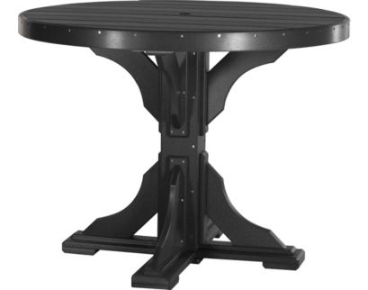 Amish Outdoors Black 4-Foot Round Counter Table