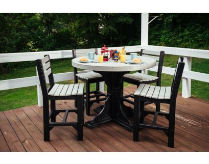 Amish Outdoors Black 4-Foot Round Counter Table