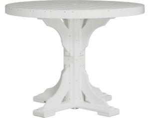 Amish Outdoors White 4-Foot Round Counter Table