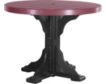 Amish Outdoors Cherry and Black 4-Foot Round Counter Table small image number 1
